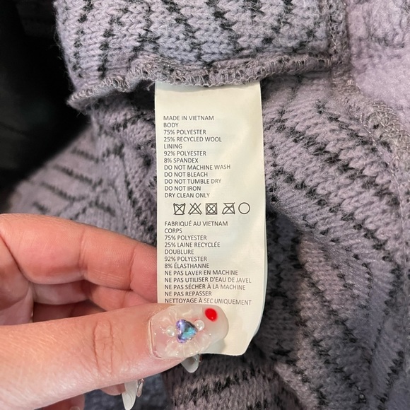 Prana Wool Blend Turtle Neck Light Purple Sweater Long Sleeve Oversized Medium - Picture 6 of 6